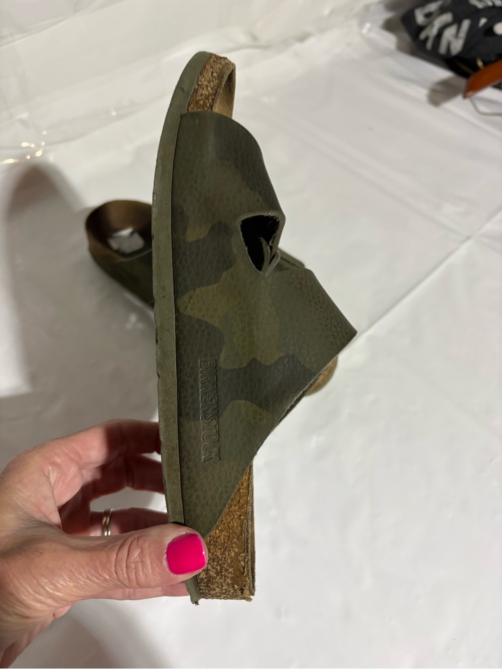 Birkenstock Olive Green Camouflage Two-Strap Sandals - Picture 6 of 16